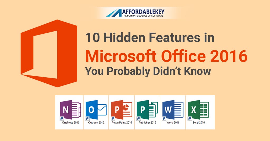 Features in Microsoft Office 2016